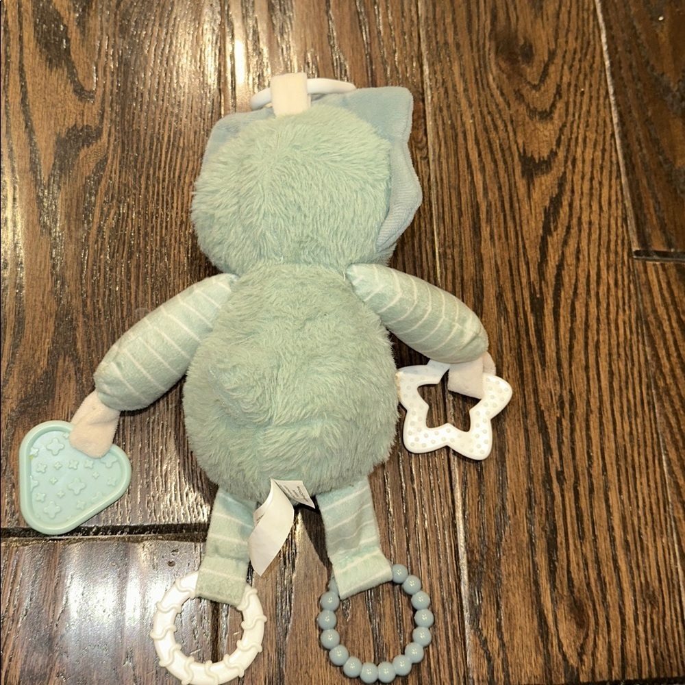 Plush Dinosaur Toy with Teether - Green - Picture 4 of 5
